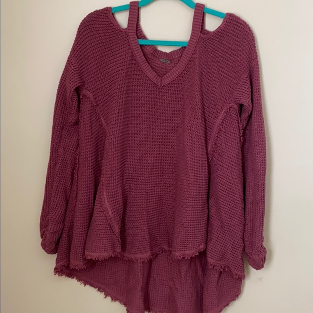 Free people magenta too long sleeve